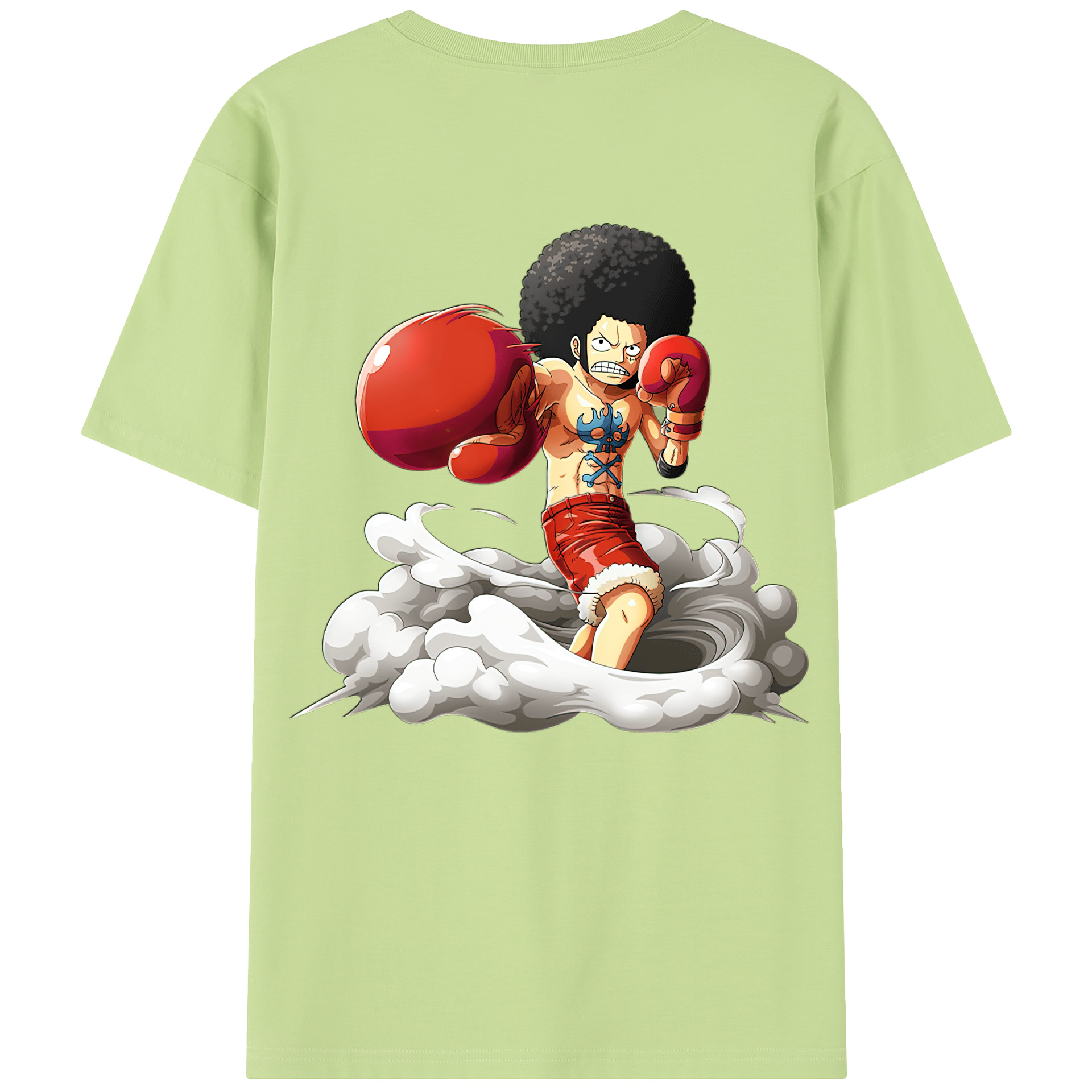 ワンピース モンキー・D・ルフィ ONE PIECE Monkey D. Luffy 綿100％半袖Tシャツ（背面プリント）